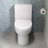 Caché Two-Piece Elongated Toilet Left Side Flush Handle Toilet 1.28 gpf