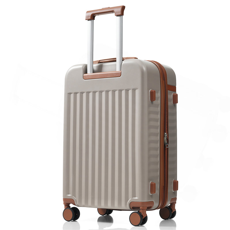 Ensemble de 3 valises de 20 pouces avec port USB, ouverture frontale certifiée, bagage à main rigide en ABS avec roues pivotantes