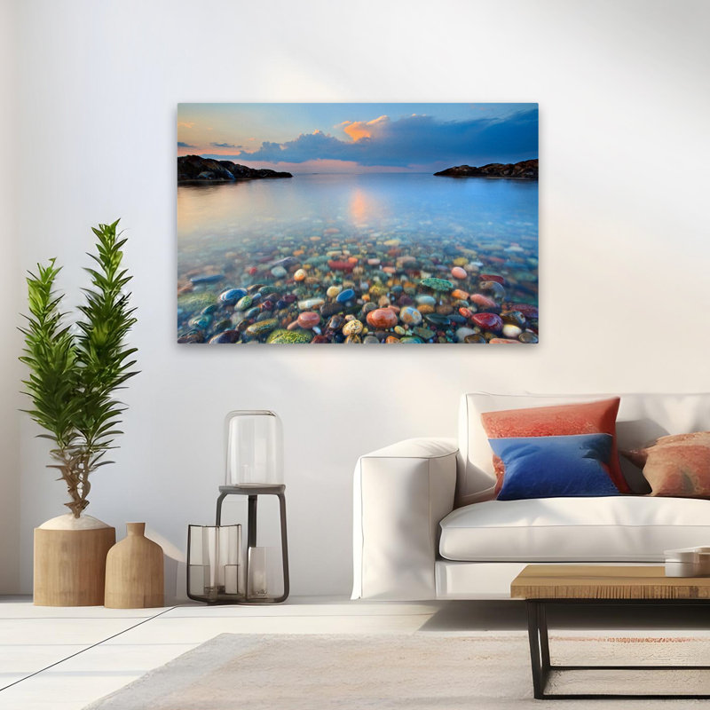 Roches colorées - paysages côtiers, art photographique, H 48 po x l 32 po