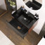 Meuble-lavabo moderne à rayures avec lavabo simple-338554079