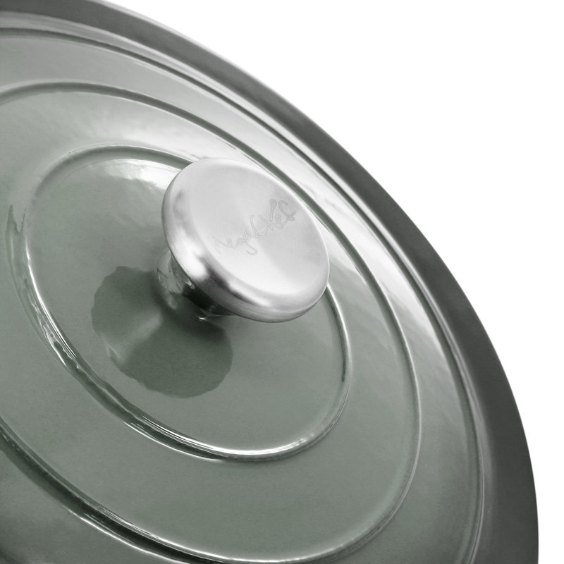 Casserole en fonte émaillée MegaChef, Gris