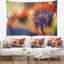 Tapisserie florale sur fond orange-28486331