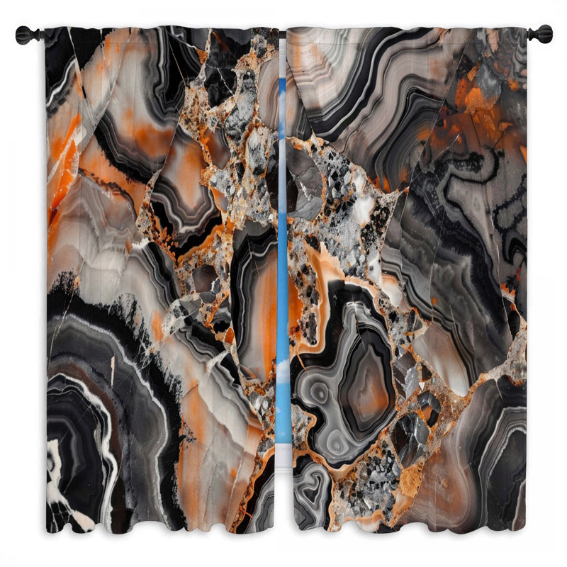 Paire de rideaux obscurcissant en polyester Nusaybah, L 56 po x L 78 po