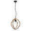 Lustre 1 lumière Boho, lustre en bois massif pour salle à manger, salon, vestibule, îlot de cuisine (ampoule non incluse)