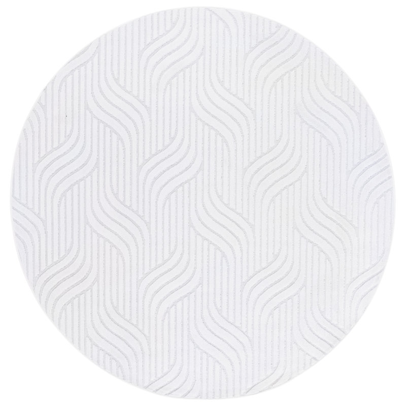 Burzell Performance Abstract Rug, Round 6'7"