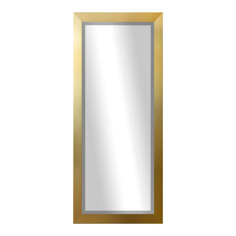 Beveled Full Length Mirror, French Gold