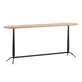 Fabiana 71" Wide Oak Wood Console Table, Light Natural