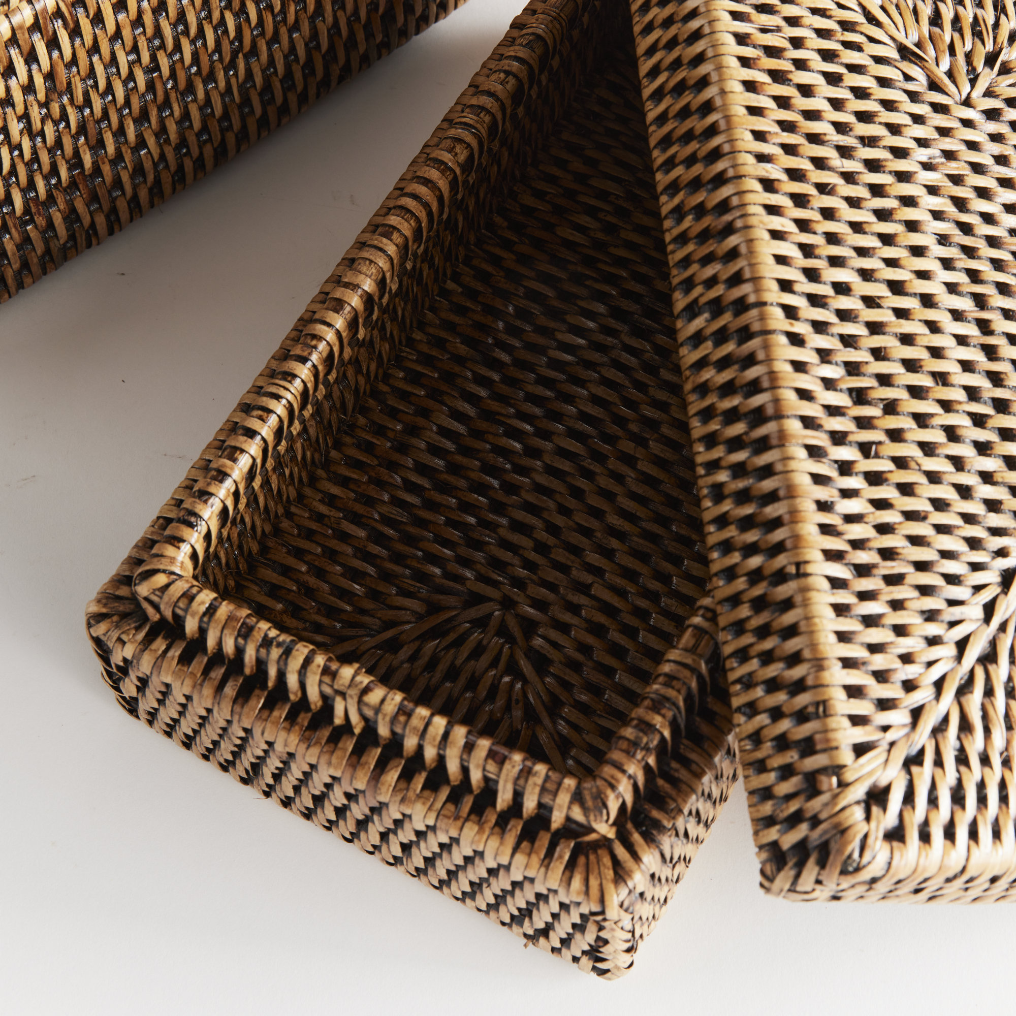 Artemis 2 - Piece Handmade Wicker Decorative Box, Brown