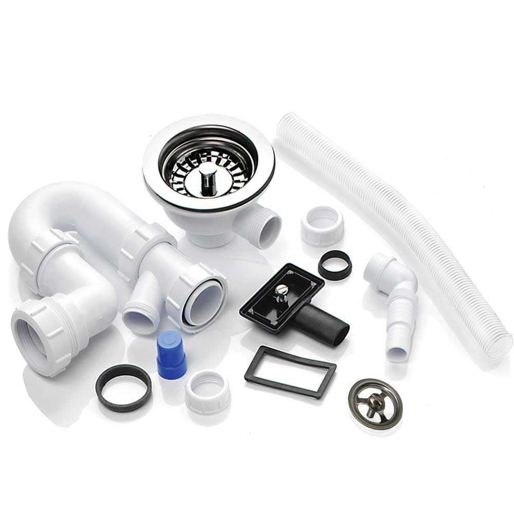 RAK Rangemaster 1.0 Bowl Waste & Plumbing Kit With Overflow For Kitchen Sinks