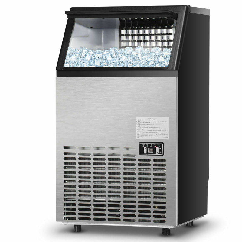 Machine à glaçons portative intégrée en acier inoxydable commerciale