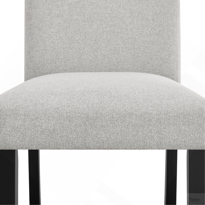 Transitional Fabric Upholstered Counter-Height Dining Chair 2Pc Set Black Grey