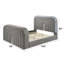 Lit en sherpa et lit chromé Shelyn Grey Teddy-2047331915
