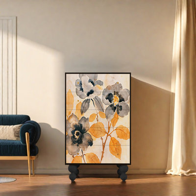 Armoire décorative française simple dans le salon