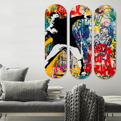 Superbe ensemble de peinture décorative en panneau de fibres à densité moyenne (3 pièces), imprimé UV, 27,6 x 27,6 pouces au total | 100% panneau de fibres à densité moyenne, épaisseur: 0,3 pouce | Parfait pour le salon, la chambre à coucher ou le bureau | Art mural accrocheur