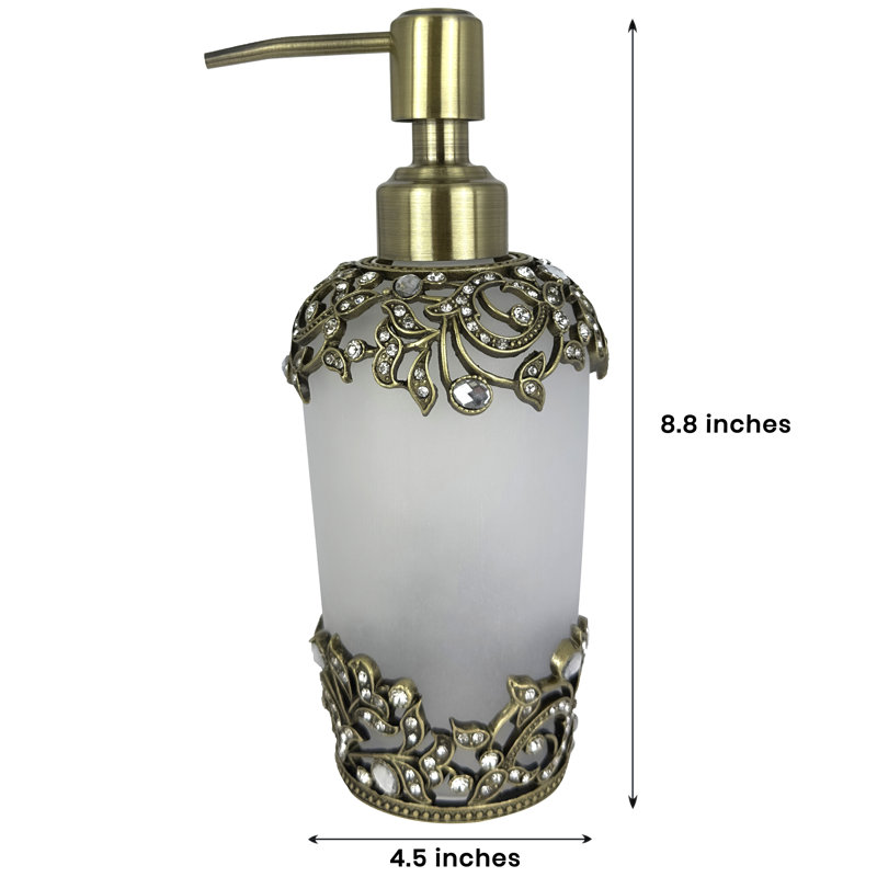 Glass Liquid Soap Dispenser  11.5 Oz