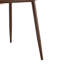 Ensemble de 4 chaises avec dossier en suède et pieds à transfert de couleur noyer - ajoutant une touche d'élégance aux chaises de style minimaliste et scandinave, mais sans tables-309561873