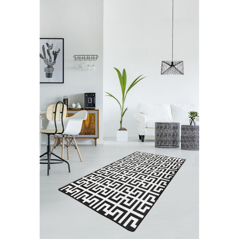 Durable Hall Carpet (3.3 x 9.8 ft), 100% Polyester, 0.16 in Pile Height | Antibacterial, Non-Slip Underside, Machine Washable | Perfect for Entryway & Living Room Decor, Soft and Easy to Maintain