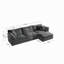 Canapé modulaire surdimensionné en L avec repose-pieds réversible en chenille grise Free Combination Comfy Upholstery