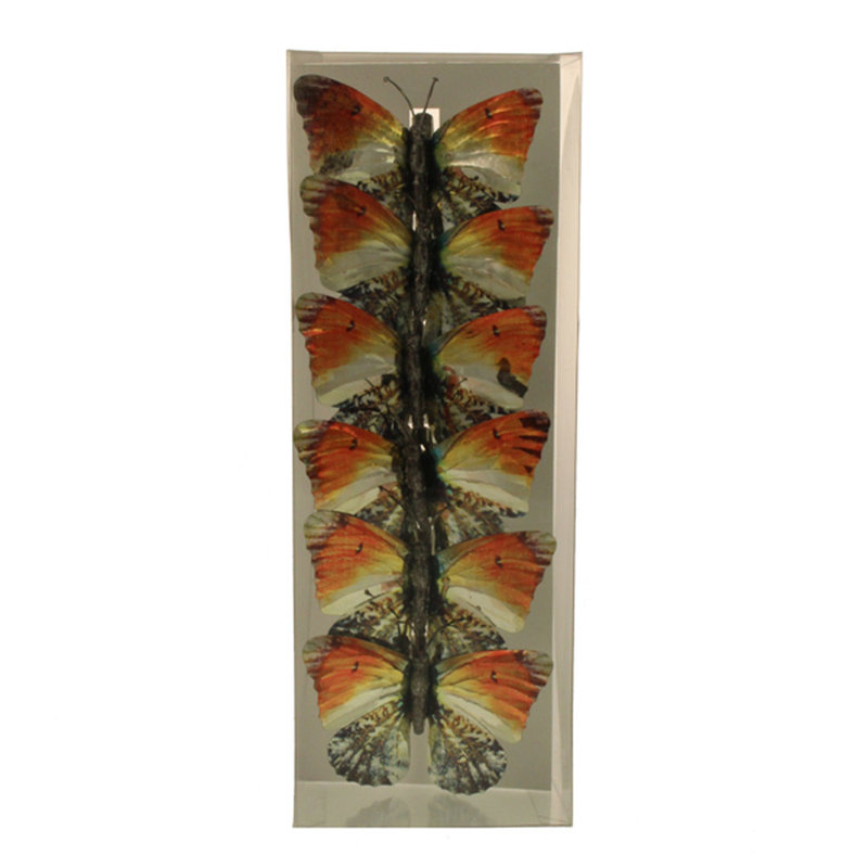 9cm Plants & Flowers Bauble, Orange