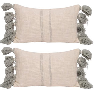 100% Cotton Lumbar Rectangular Pillow Cover (Set of 2)