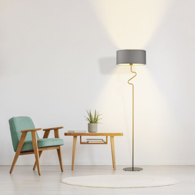 Esmerelda 166cm Traditional Floor Lamp, Silver, Pink