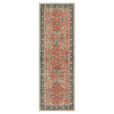 Roehit Persian Heritage Medallion Machine Washable Oriental Performance Area Rug - Ancient Safavid Inspired Faux Wool - High-Rebound Foam & Non-Slip Backing