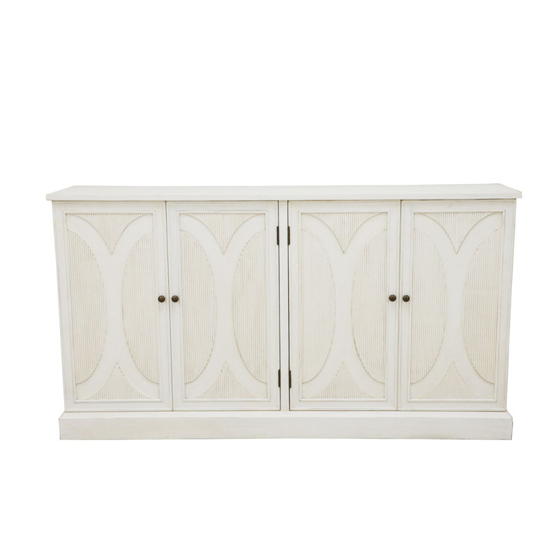 Cecilia 64'' W Solid Wood Sideboard, Antiqued White