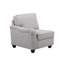 Canapé modulaire en L gris clair de 8 po avec repose-pieds et repose-pieds Leo