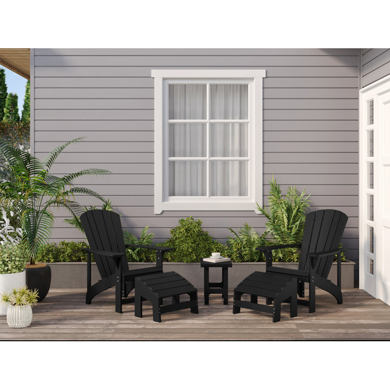 Chaise Adirondack classique Crystal Harbor Living, Noir
