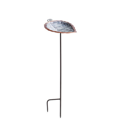 Aspen Leaf Birdbath with Stake