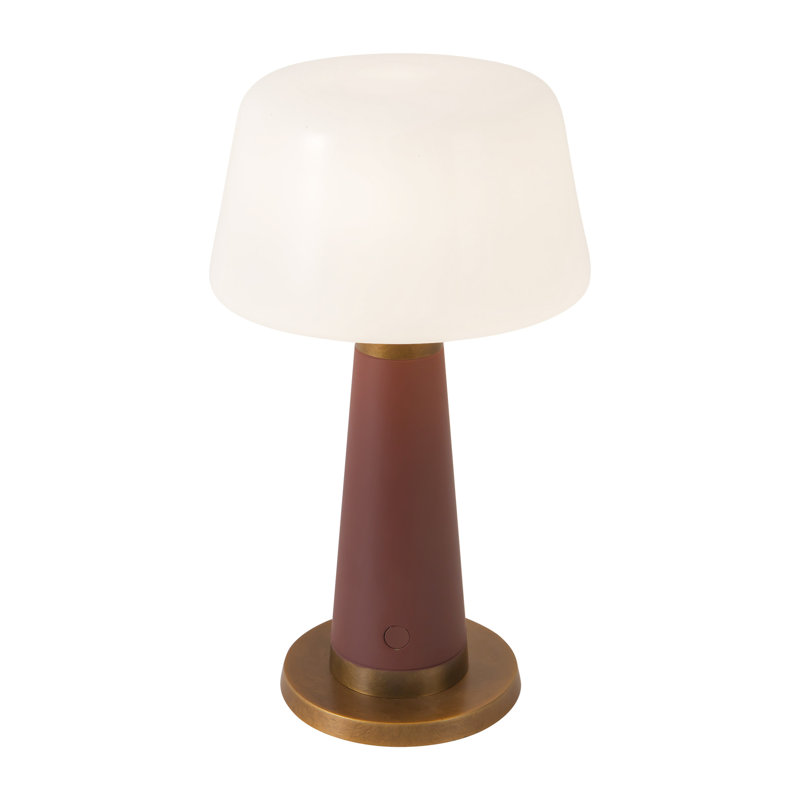 Clemence 11-in Red dimmable LED Table Lamp, Red