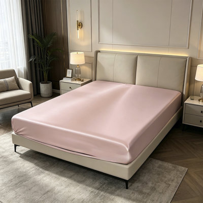 polyester bedskirt 78.74x70.86in Summer Double Bed Fitted Sheet Non Sliped And Secure Coverage Mattress Protector Soft Fibers Suitable For Sleeping Naked Pillowcase Not Included