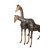Pair of Giraffes Bronze Statues -  Size: 32"L x 12"W x 55"H. 