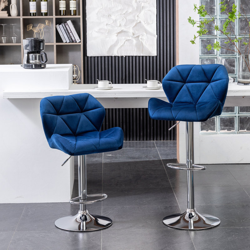 Ensemble de 2 tabourets de bar Velvet Diamond