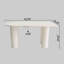 63 "Modern MDF New Cream Style Dining Table And Irregular Side Table (Not Including Chair)