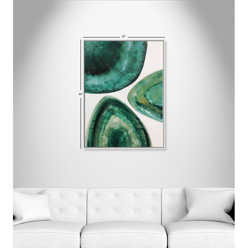 This Stunning Abstract Agate Image - Floater Frame, reproduction d'art sur toile, Cadre blanc, H 40 po x l 30 po x P 2 po