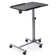 Crean Rectangle Height Adjustable 60cm L Computer Table with Casters