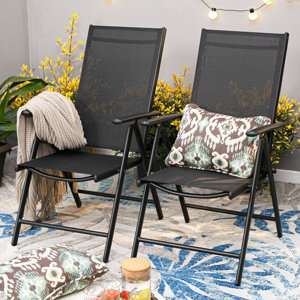 (Box 1 Of 2)Alyah Metal Outdoor Dining Reclining Armchair