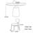 Small-sized round dining table