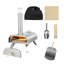 George Foreman GFWPPO1SSPC 12'' Wood Pellet Pizza Oven with Paddle & Carry Bag in Stainless Steel