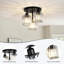 Plafonnier semi-encastré en cristal 3 lumières Modern-126357132