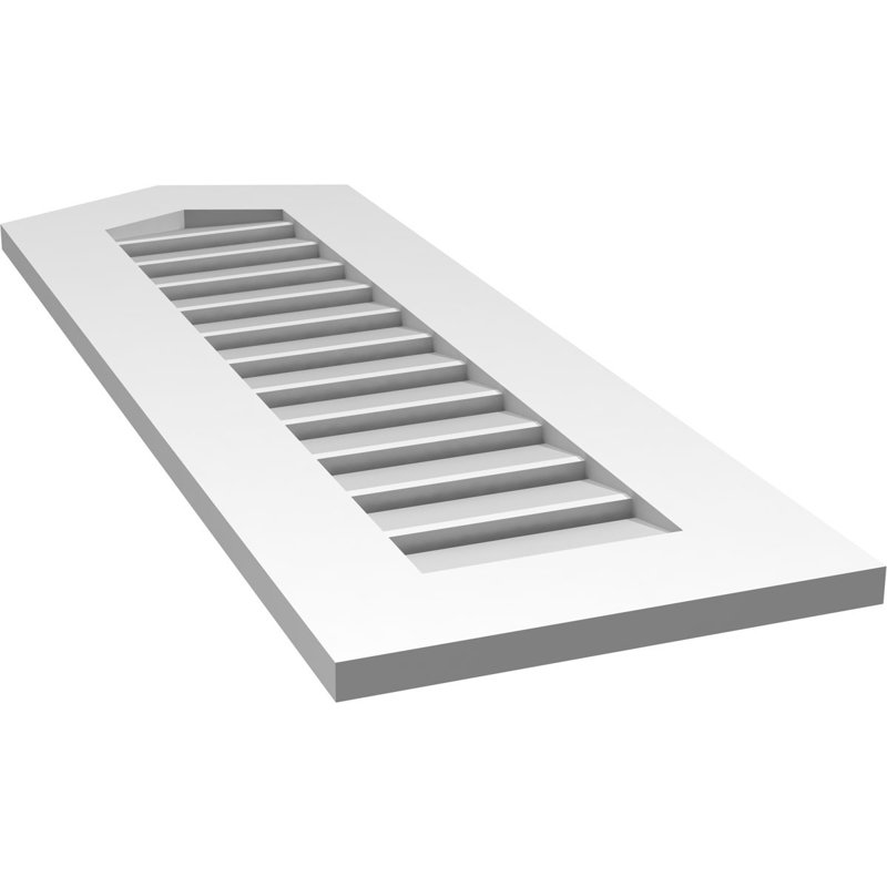 Ventilé à pignon fonctionnel en uréthane à hauteur de sommet 5 pintes, brun clair apprêté, H 40 po x l 14 po x P 1 po
