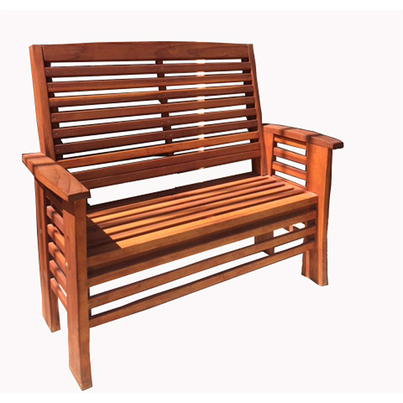 Banc de jardin Thurmond, H 47 po x l 48 po x P 17 po, Acajou