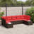 vidaXL Garden Sofa Set with Cushion 7 pcs Brown Poly Rattan-1410078610