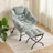 Modern Soft And Comfortable Accent Chair With Ottoman, Armrests And Side Pocket For Small Spaces-534403486