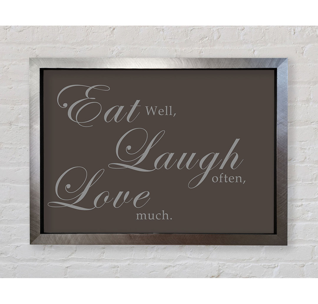 Küche Zitat Eat Laugh Love Wandkunst