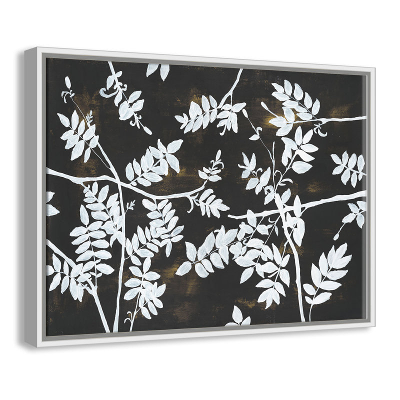 Moonlight Forest - Floater Frame Print on Canvas, White Framed, 46cm H x 61cm W x 5.1cm D