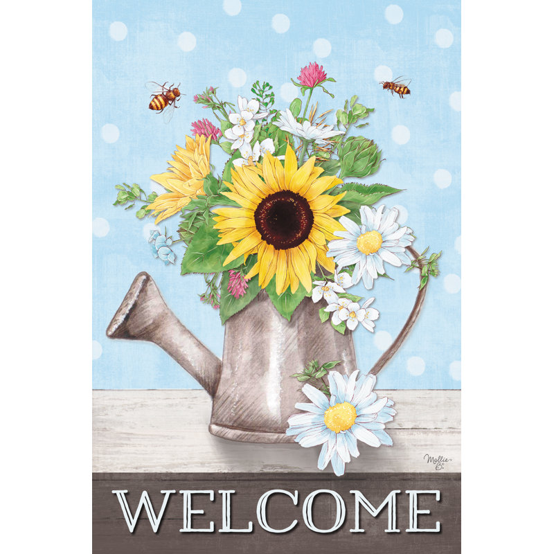 Arrosoir Welcome, H 48 po x l 32 po, Non, Toile tendue