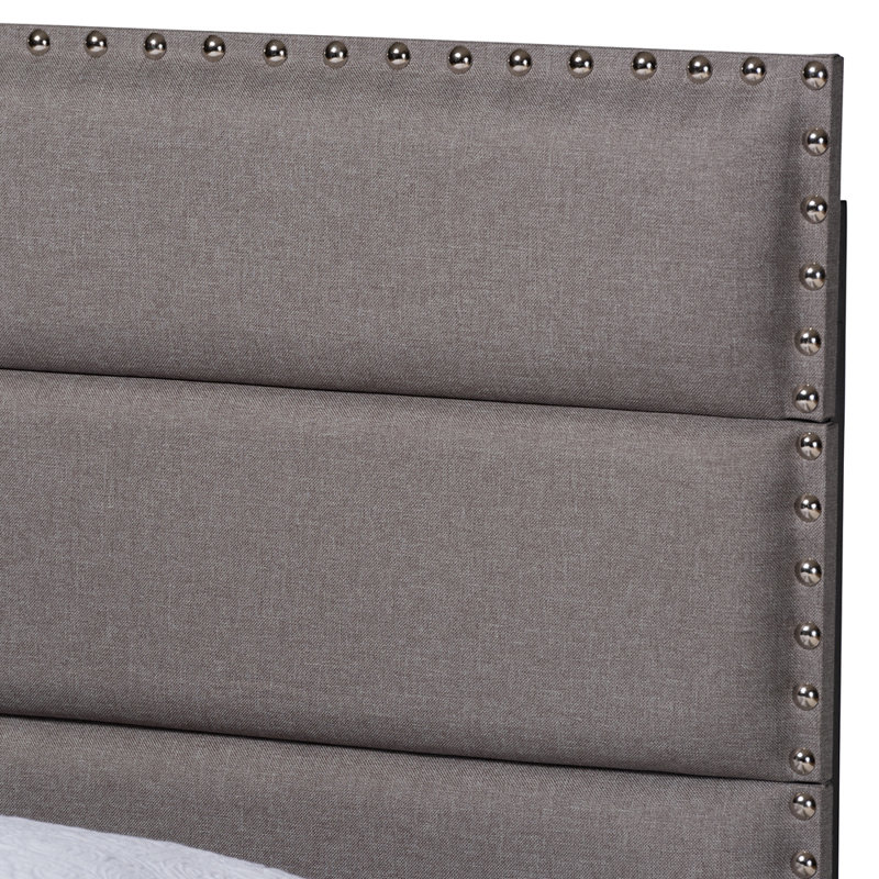 Lit tapissier standard Etalo, Gris, Grand