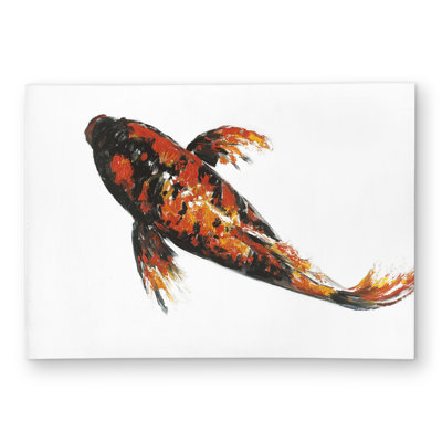 Red Butterfly Koi Fish Outdoor Area Rug | Bedroom Decor